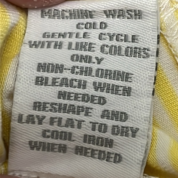 NWT Intro. Medium yellow/white stripes 3/4 sleeves BNWT NEW - Picture 5 of 7